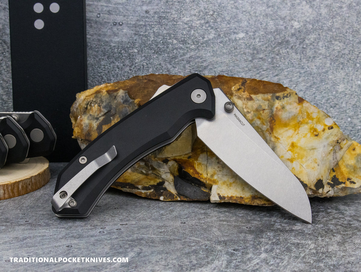 Tactile Knife Co. Chupacabra Black Aluminium Tumbled Magnacut