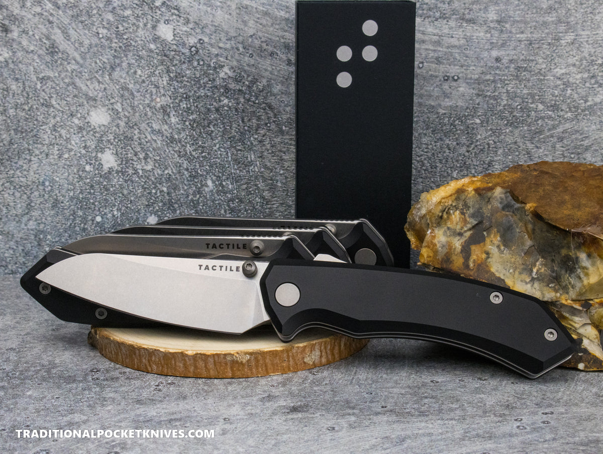 Tactile Knife Co. Chupacabra Black Aluminium Tumbled Magnacut
