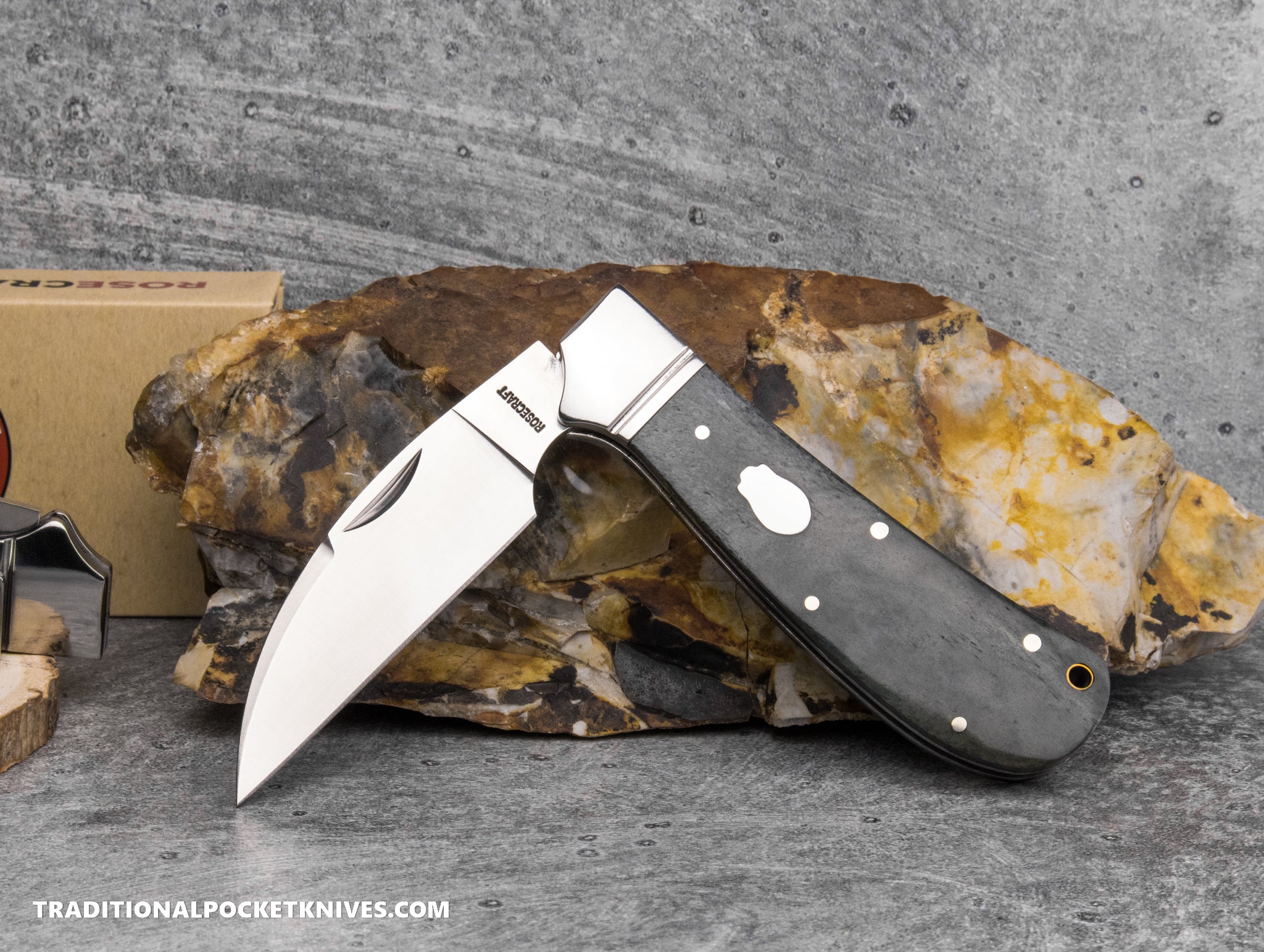 RoseCraft Blades Clinch River Swayback Smoky Gray Bone (RCT005-GY