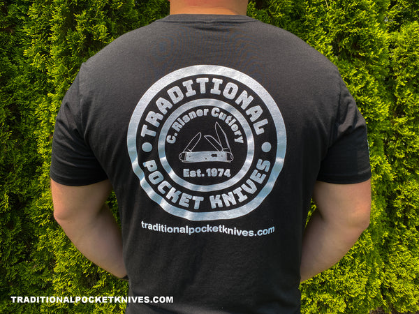 C. Risner Cutlery Black Shirt w/Flag - C. Risner Cutlery LLC