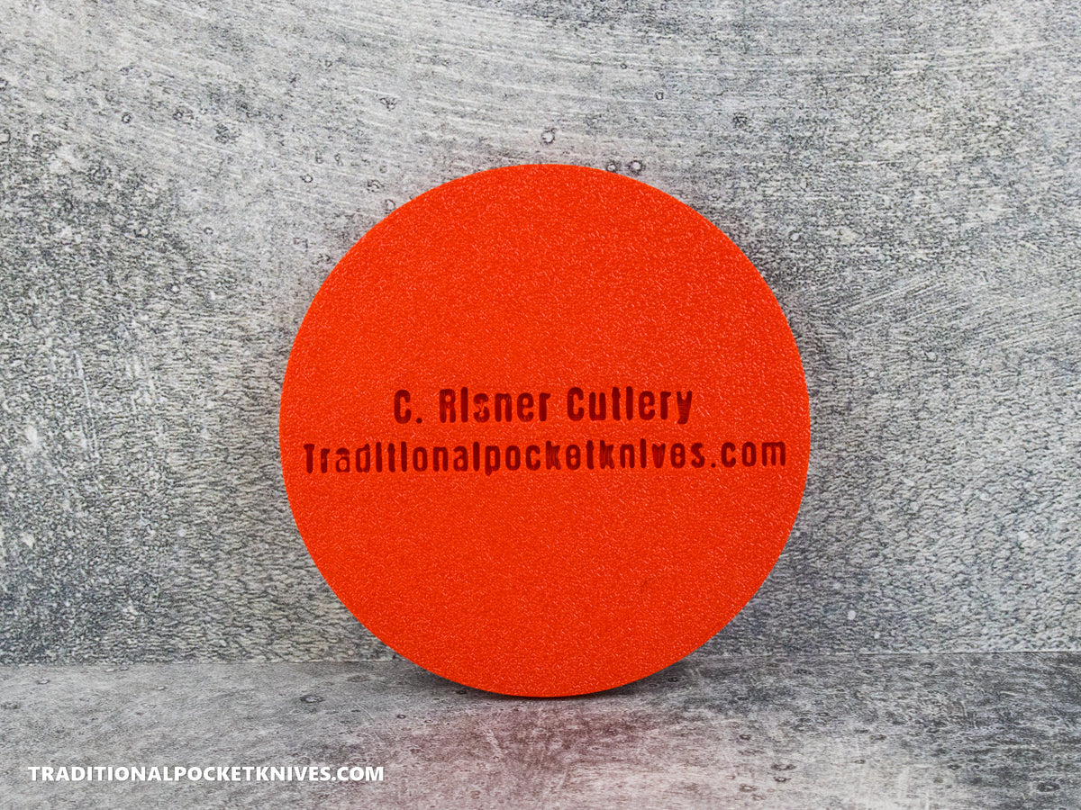 C. Risner Cutlery "The Walk & Talk Newsletter" Coaster - Red