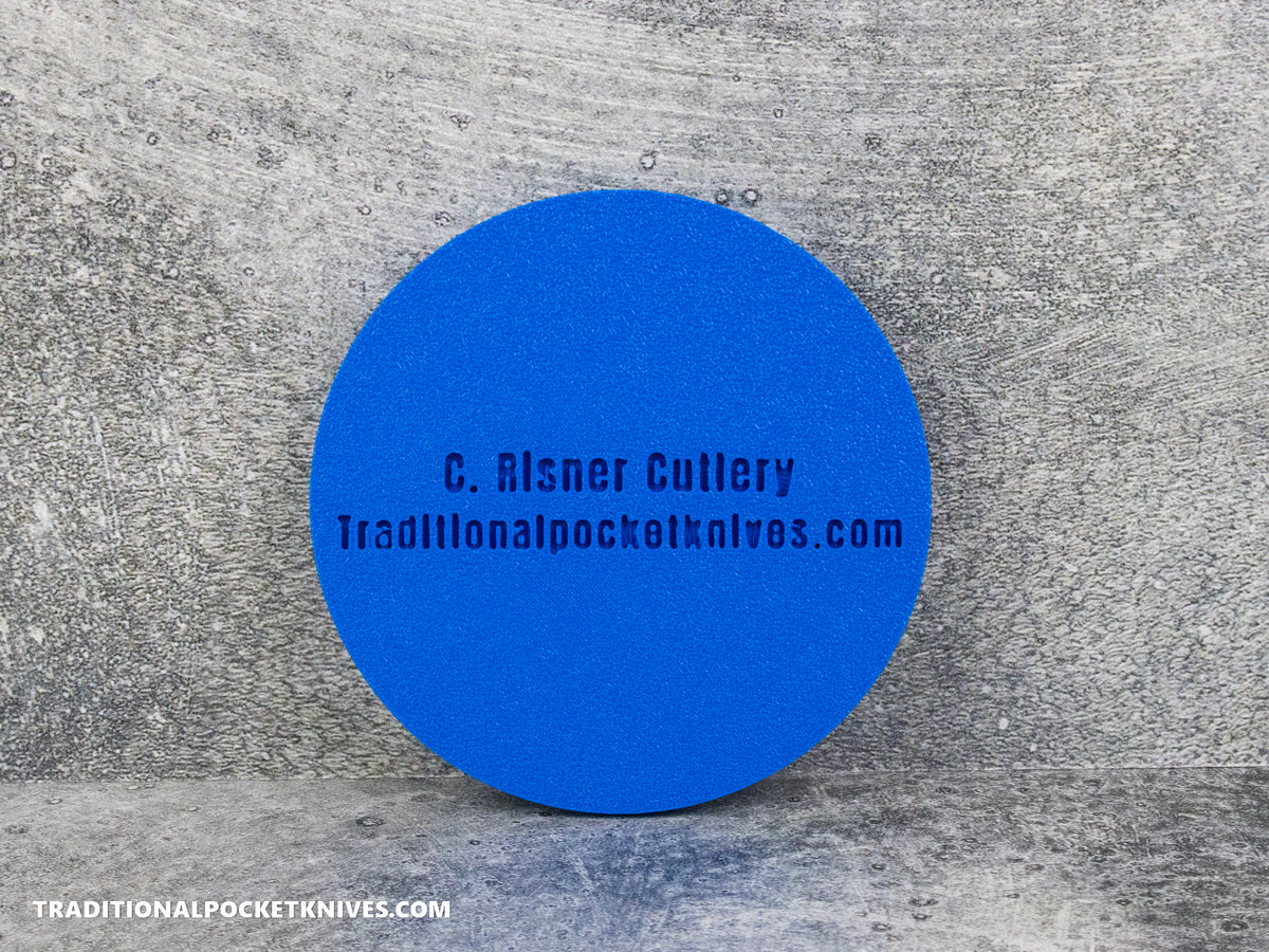 C. Risner Cutlery "The Walk & Talk Newsletter" Coaster - Blue