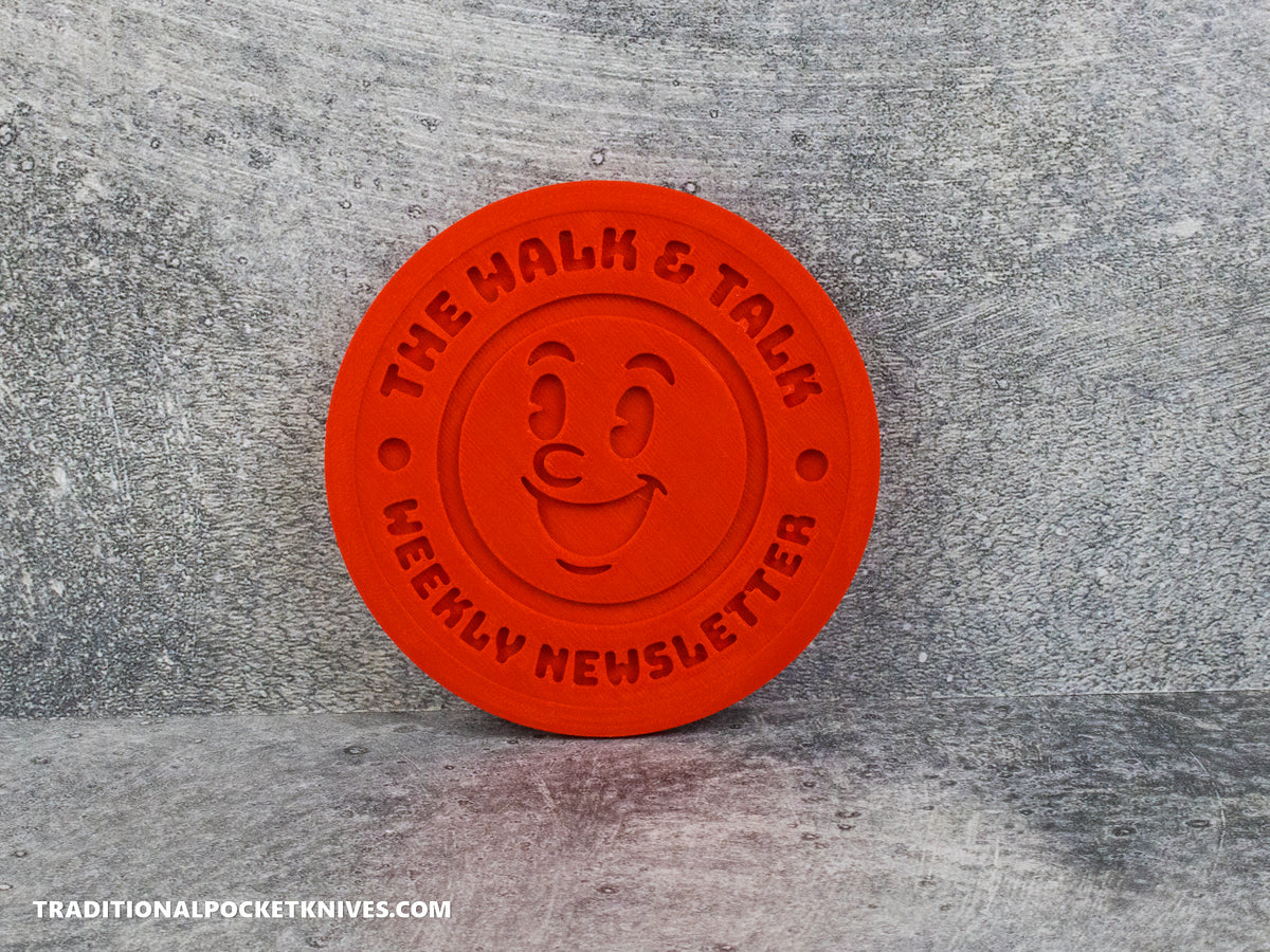 C. Risner Cutlery "The Walk & Talk Newsletter" Coaster - Red