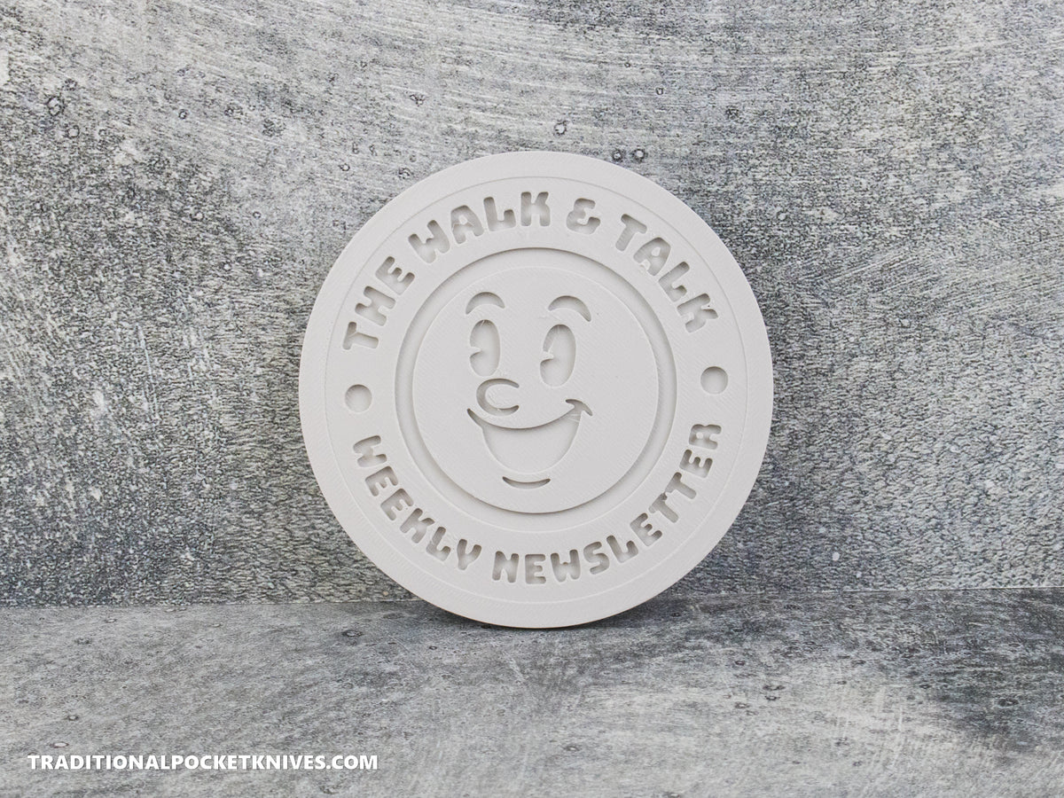 C. Risner Cutlery "The Walk & Talk Newsletter" Coaster - Gray