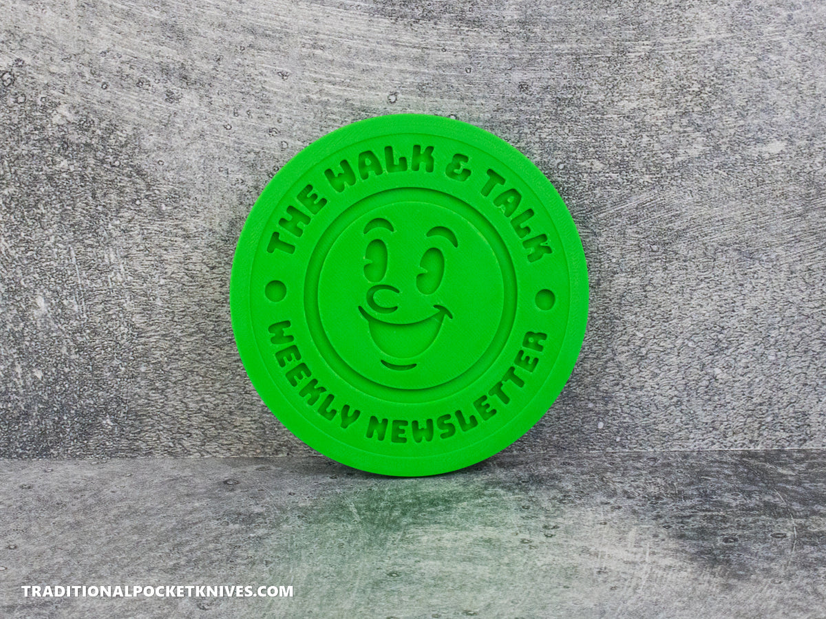 C. Risner Cutlery "The Walk & Talk Newsletter" Coaster - Green