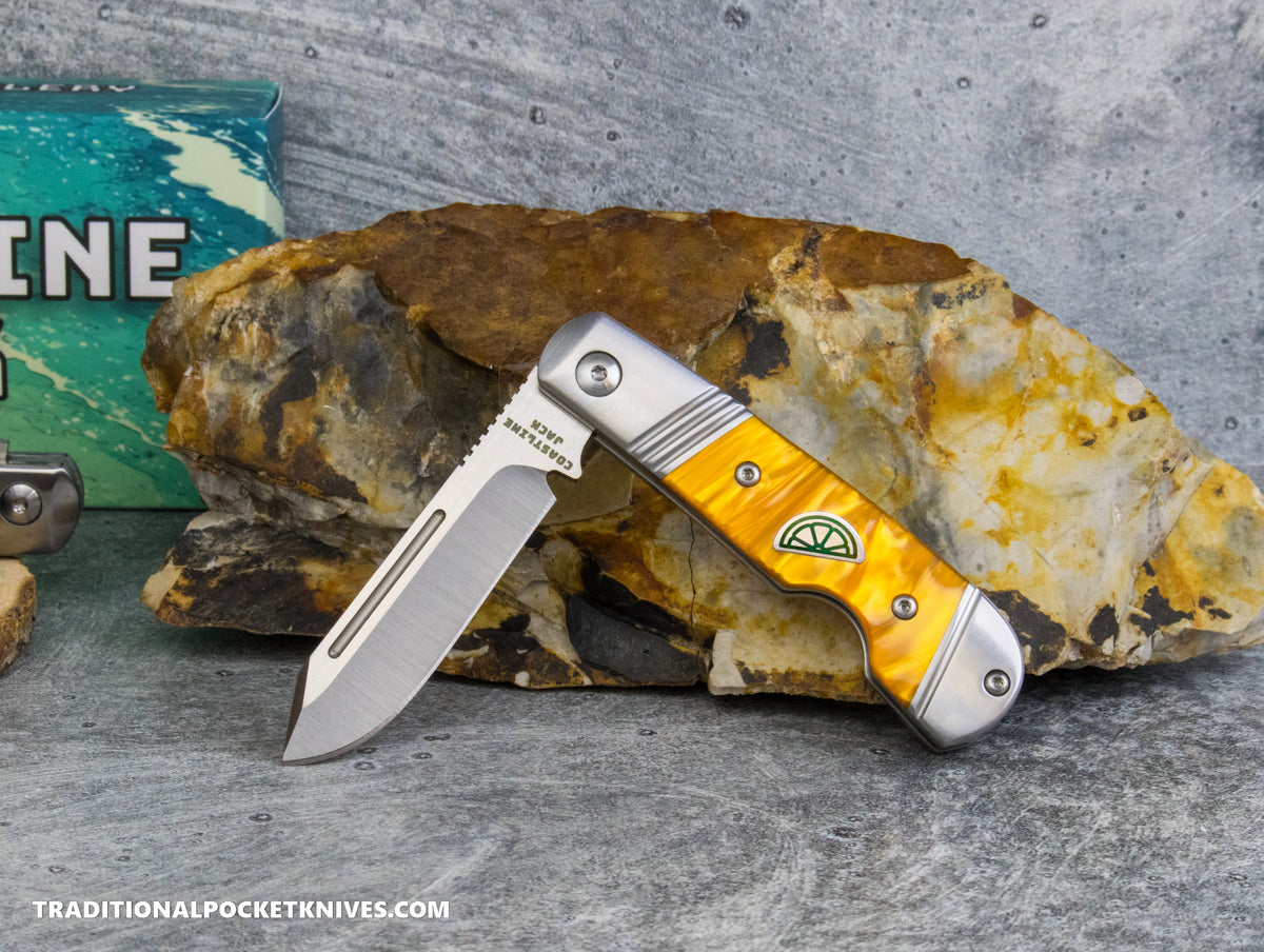 Coastline Jack: Orange Solar Flare Acrylic - Modified Spey Blade 154CM