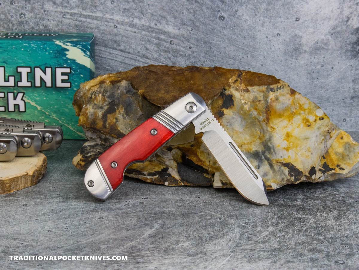 Coastline Jack: Indian Head Red Smooth Bone - Modified Spey Blade 154CM