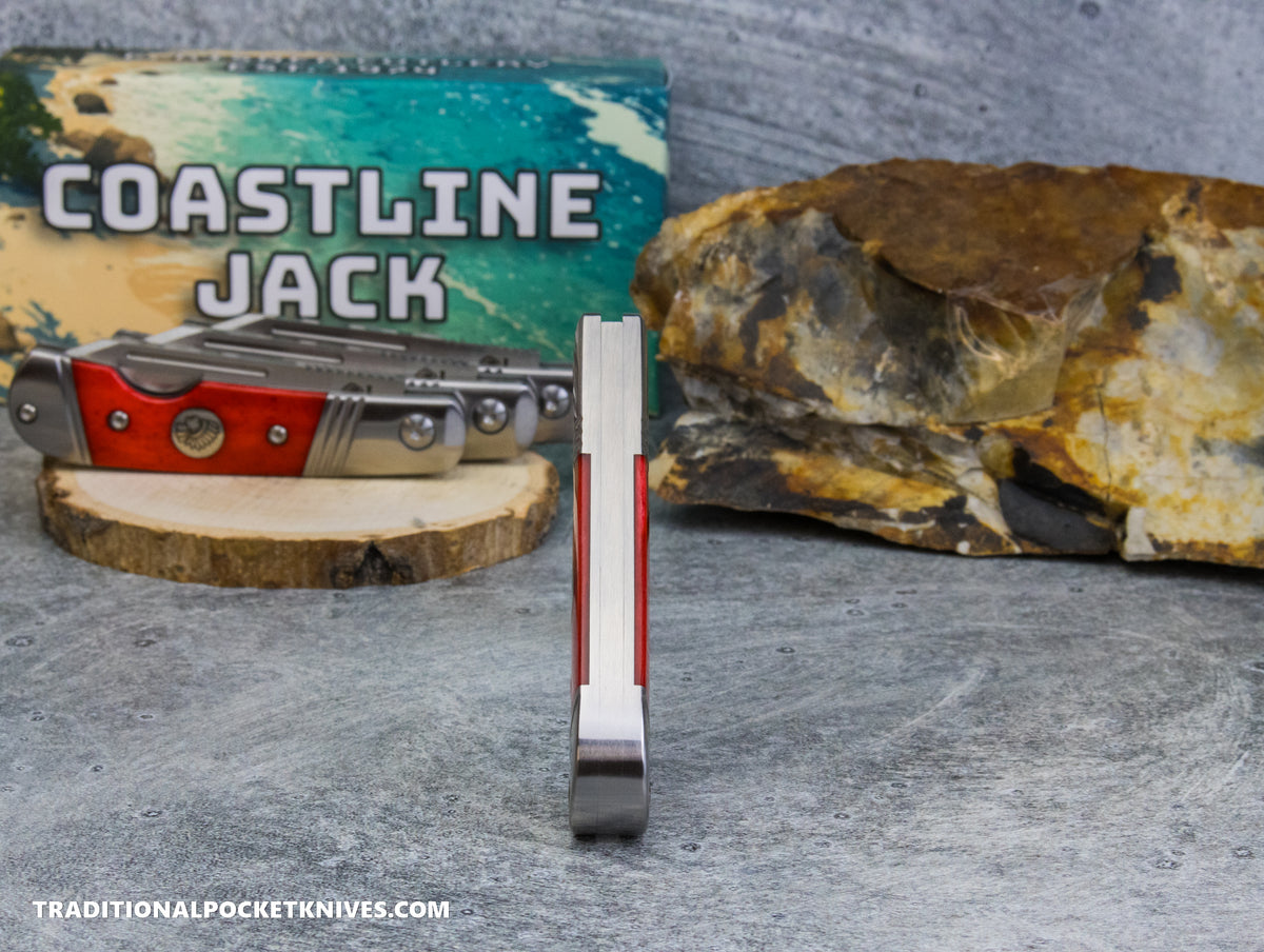 Coastline Jack: Indian Head Red Smooth Bone - Modified Spey Blade 154CM