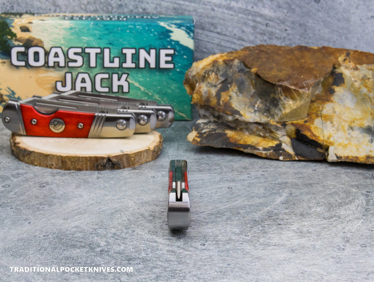 Coastline Jack: Indian Head Red Smooth Bone - Modified Spey Blade 154CM