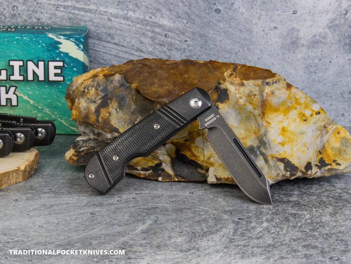 Coastline Jack: Black Micarta - Modified Spey Blade 154CM