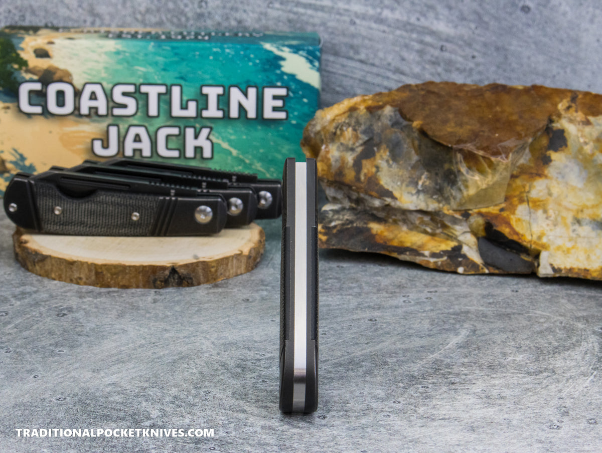 Coastline Jack: Black Micarta - Modified Spey Blade 154CM