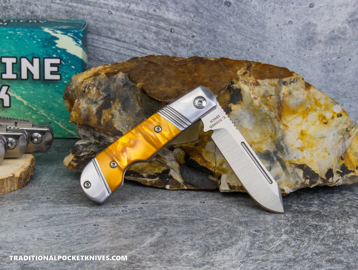 Coastline Jack: Orange Solar Flare Acrylic - Modified Spey Blade 154CM