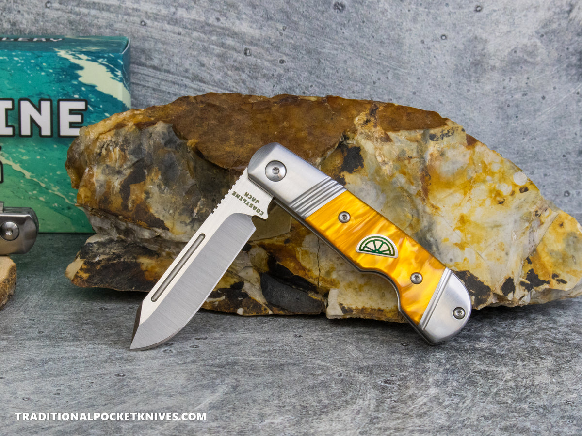 Coastline Jack: Orange Solar Flare Acrylic - Modified Spey Blade 154CM