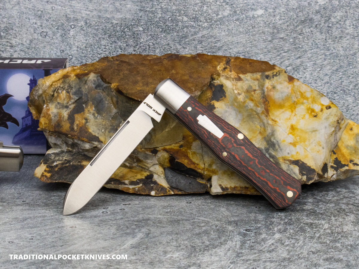 Jack Wolf Knives Gateway Coffin Fat Carbon Lava Flow - Gateway Series