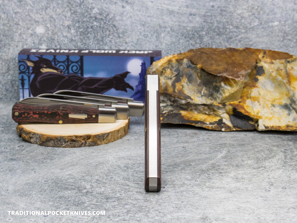 Jack Wolf Knives Gateway Coffin Fat Carbon Lava Flow - Gateway Series