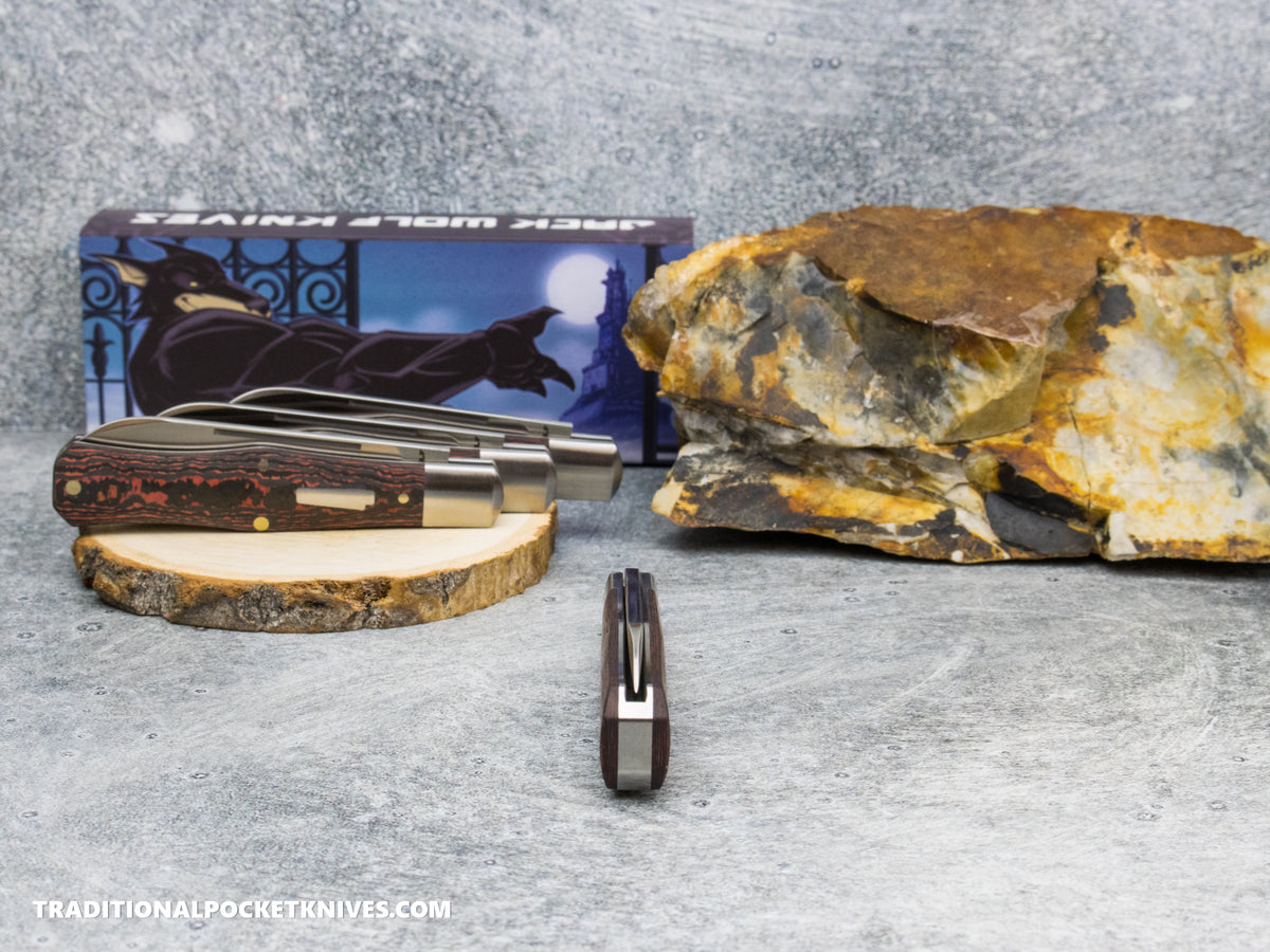 Jack Wolf Knives Gateway Coffin Fat Carbon Lava Flow - Gateway Series