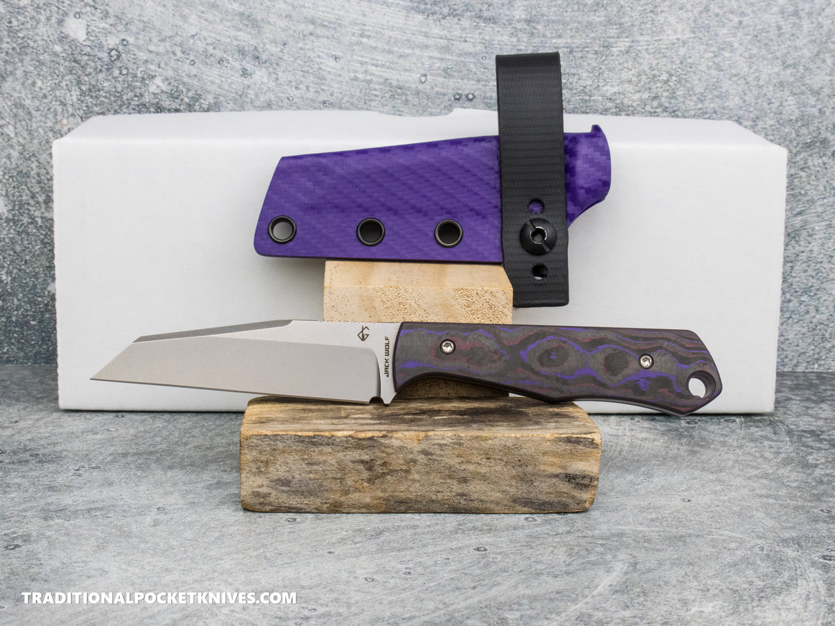 Jack Wolf Knives Exclusive Collusion USA Purple Panther - J.W. Kollab Series