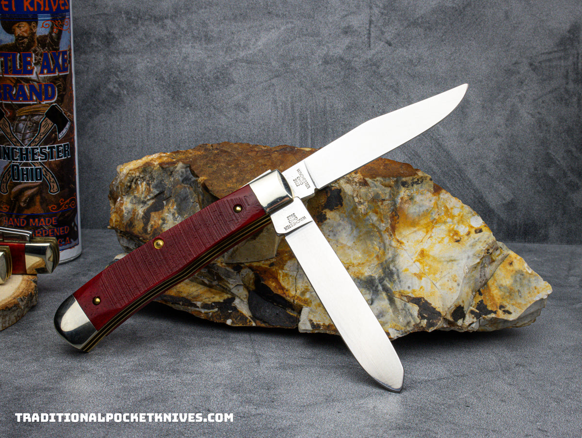 Cooper Cutlery Battle Axe Brand Red Saw Cut Bone Trapper (5219RSCB)
