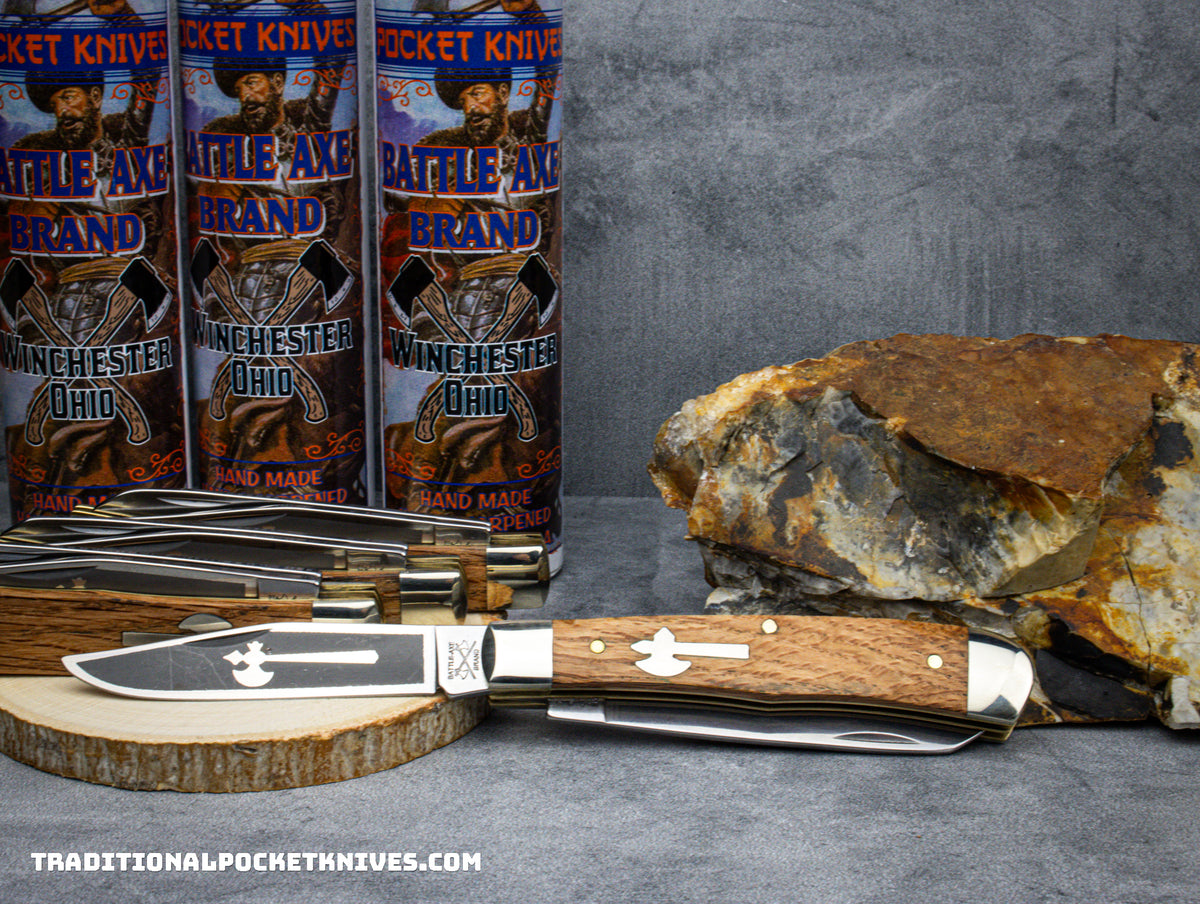 Cooper Cutlery Battle Axe Brand Bocote Wood Trapper (7219BO)