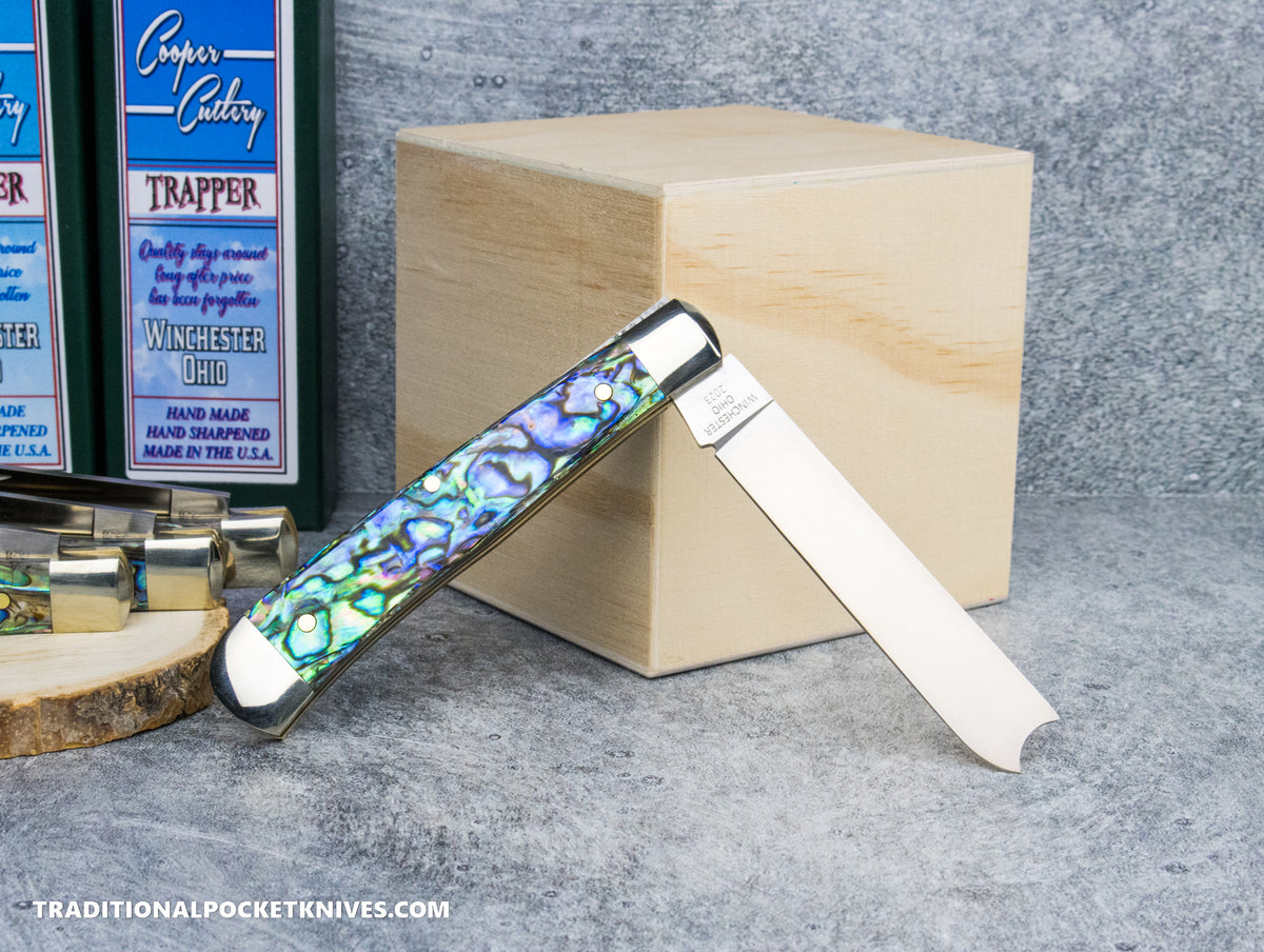 Cooper Cutlery One Arm Razor Blade Trapper Abalone (ABALONE)