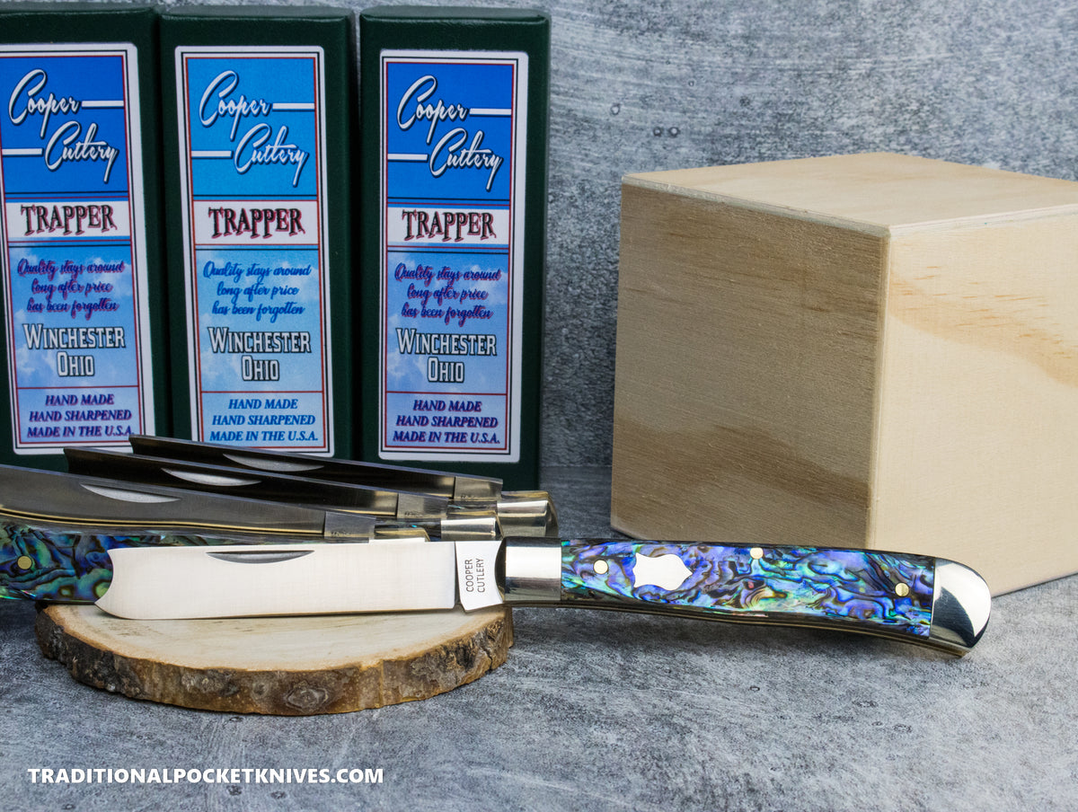 Cooper Cutlery One Arm Razor Blade Trapper Abalone (ABALONE)