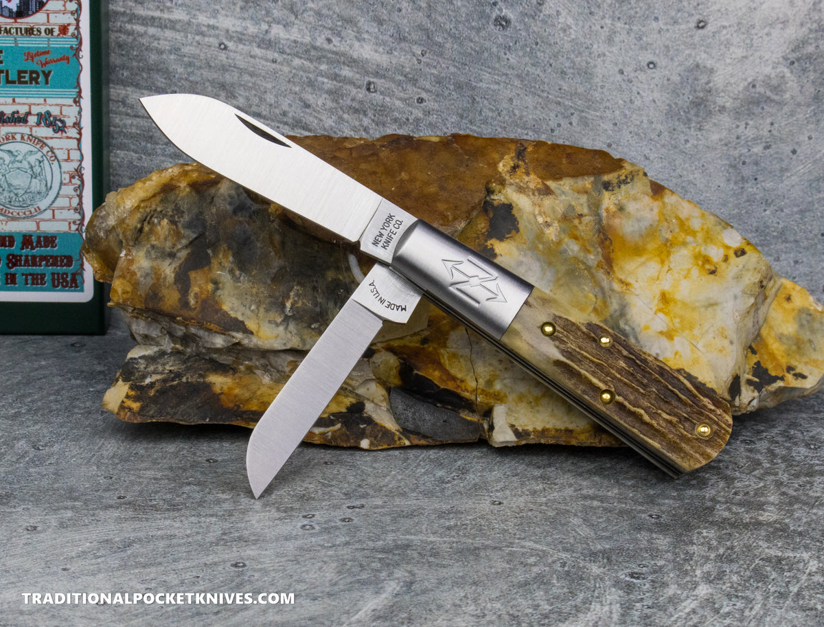 Cooper Cutlery New York Knife Co. Barlow Stag (2506 S) - 02/26