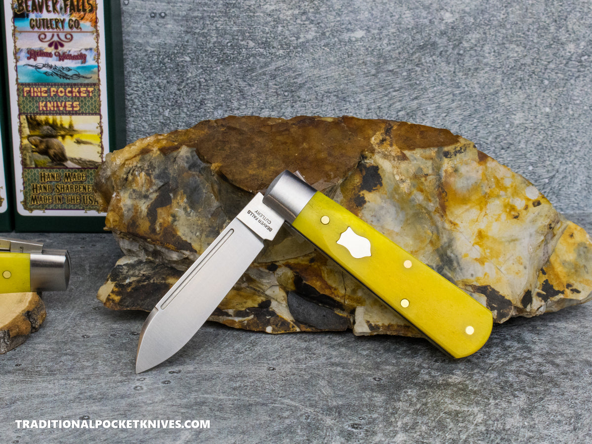 Cooper Cutlery Beaver Falls Cutlery Co. Yellow Smooth Camel Bone Jack (YSCB)