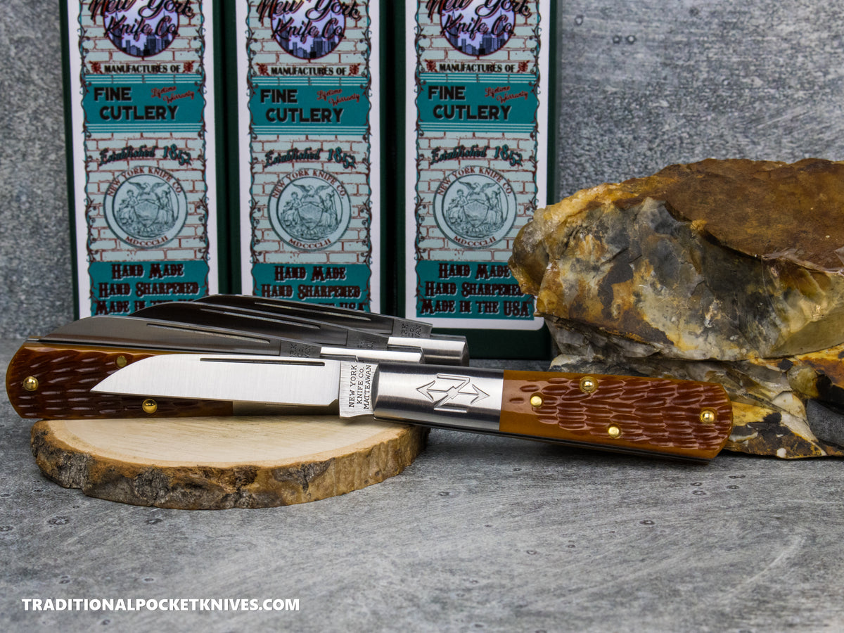 Cooper Cutlery New York Knife Co. Barlow Honey Jigged Bone (M 1506W HJB)