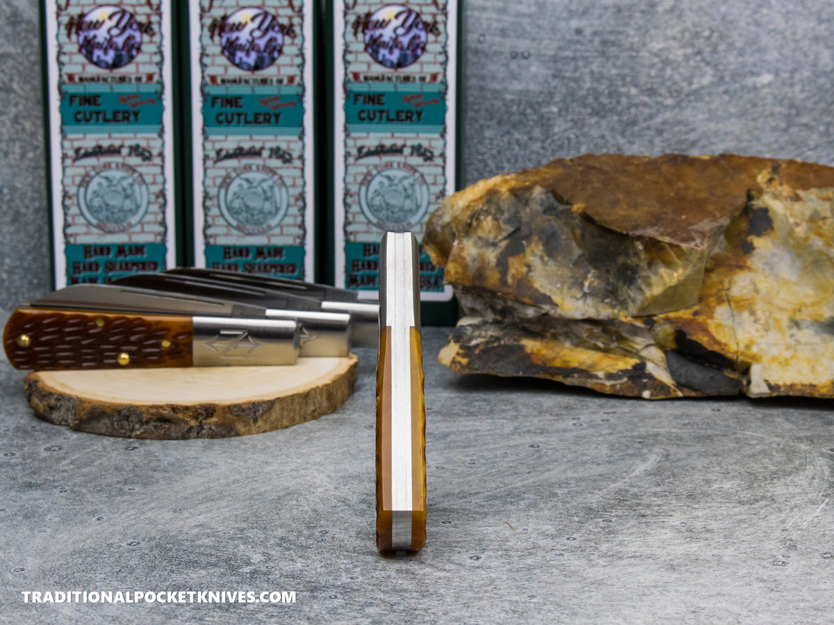 Cooper Cutlery New York Knife Co. Barlow Honey Jigged Bone (M 1506W HJB)