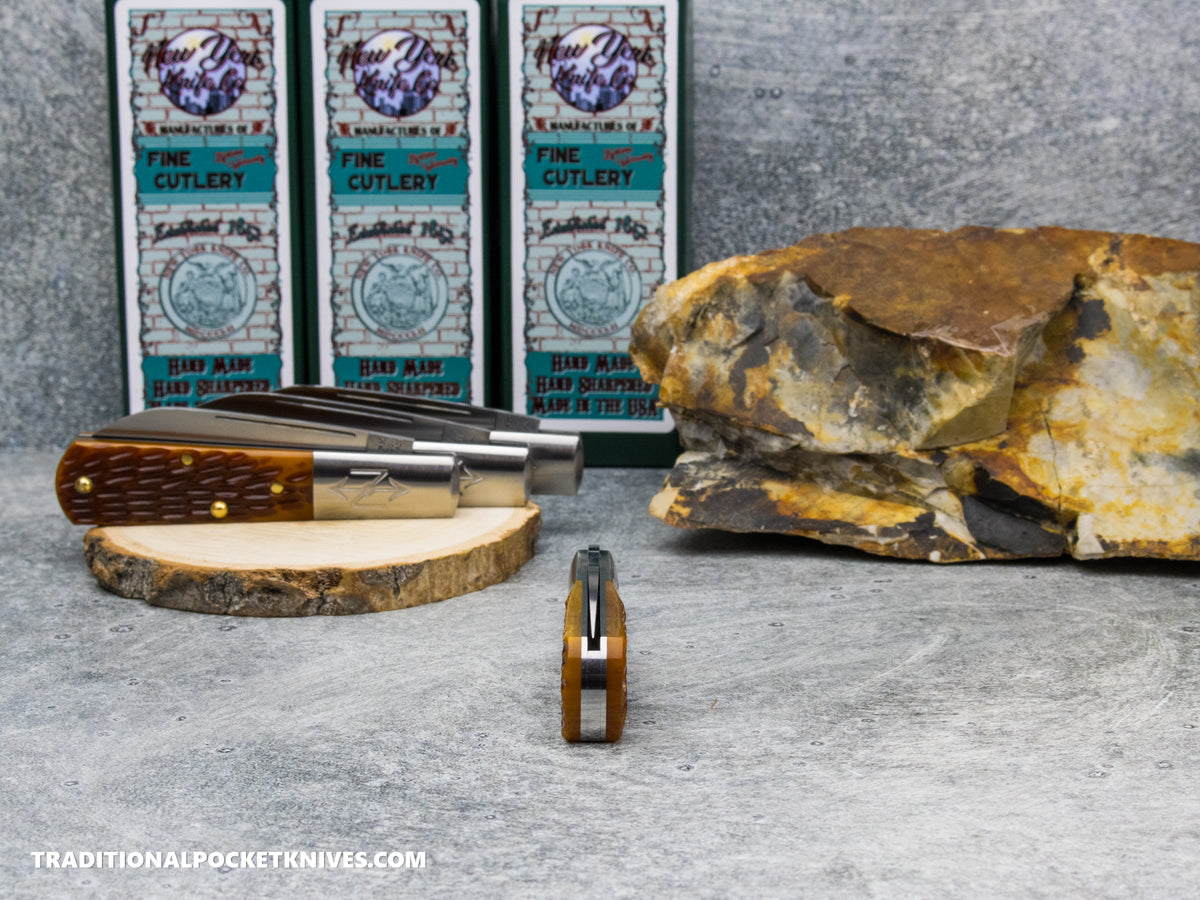 Cooper Cutlery New York Knife Co. Barlow Honey Jigged Bone (M 1506W HJB)