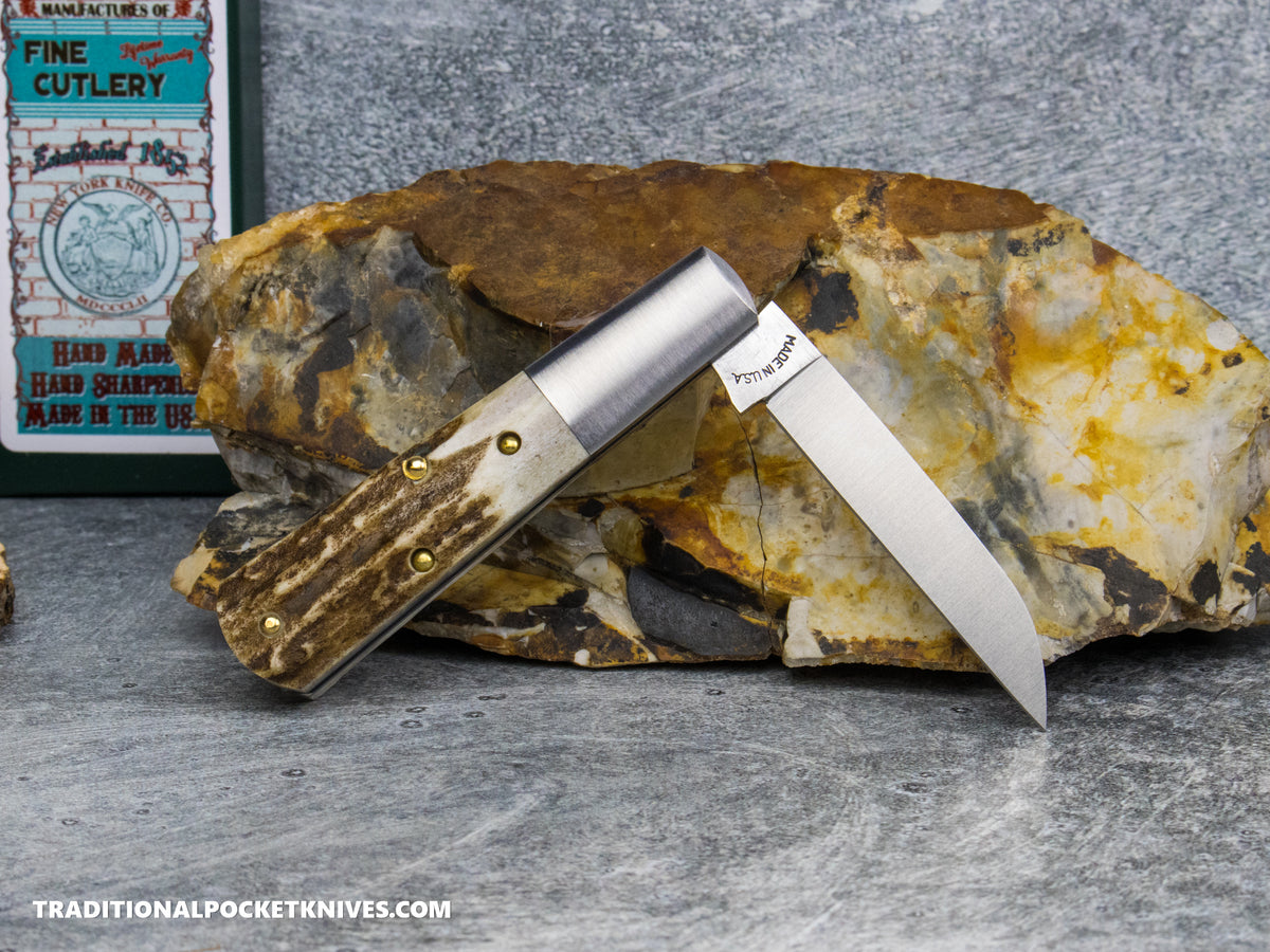 Cooper Cutlery New York Knife Co. Barlow Stag #1 (M 1506W S)