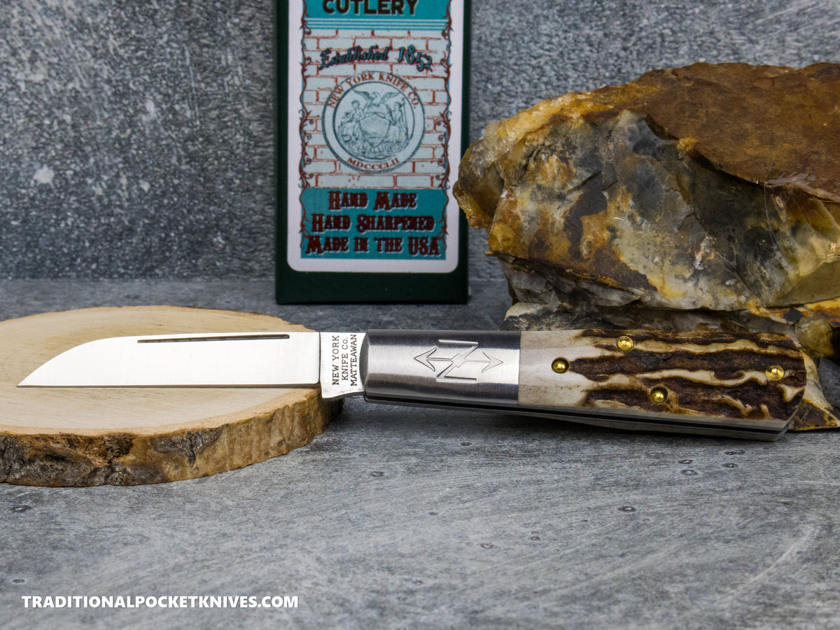 Cooper Cutlery New York Knife Co. Barlow Stag #1 (M 1506W S)