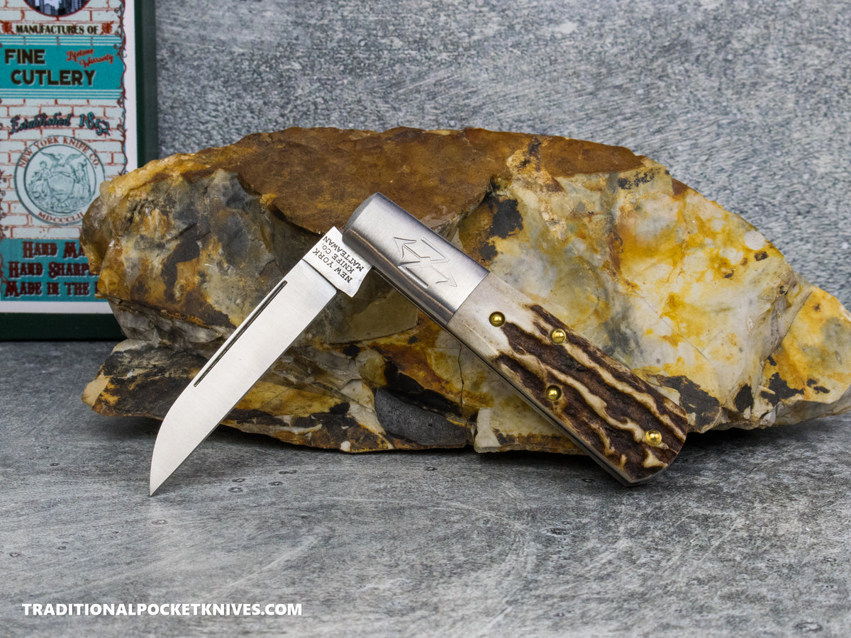 Cooper Cutlery New York Knife Co. Barlow Stag #1 (M 1506W S)