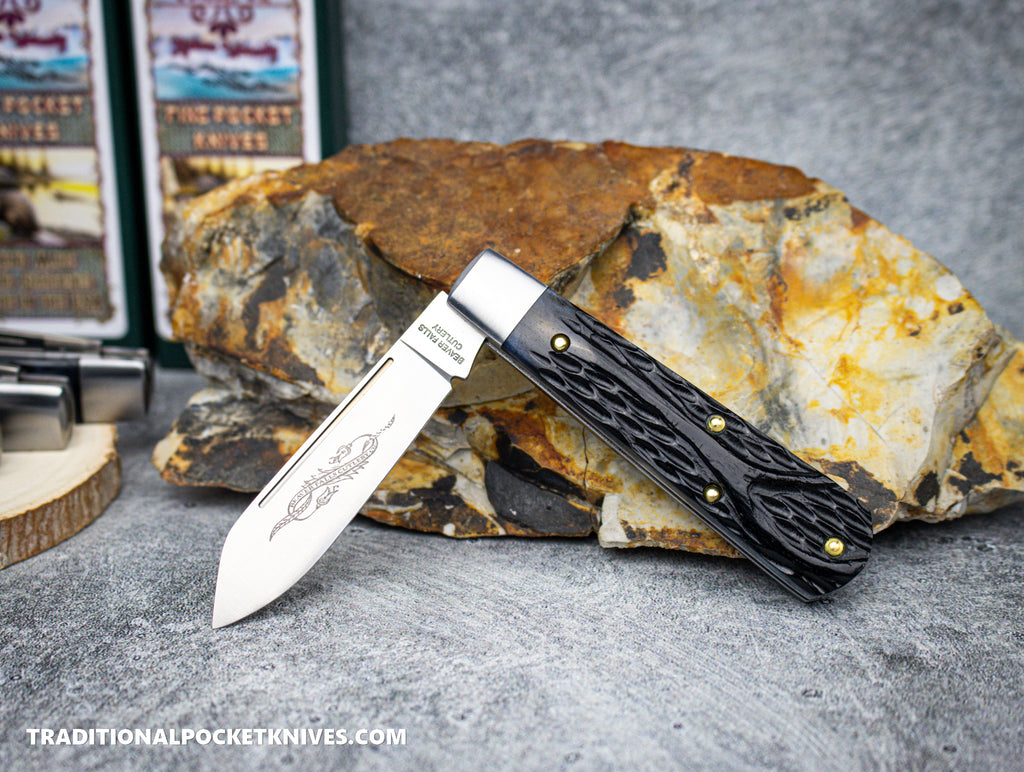 Cooper Cutlery Beaver Falls Cutlery Co. Black Jigged Reverse Worm