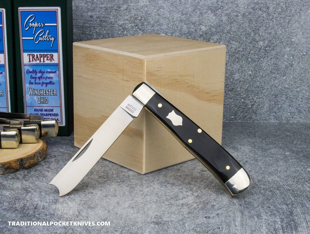 Cooper Cutlery One Arm Razor Blade Trapper Buffalo Horn (6119 BH