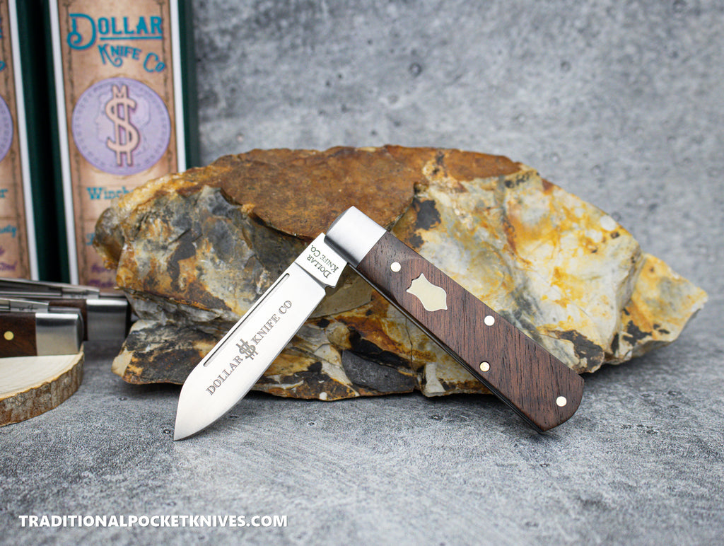 Cooper Cutlery Dollar Knife Co. Franciscan Walnut Mammoth Shield
