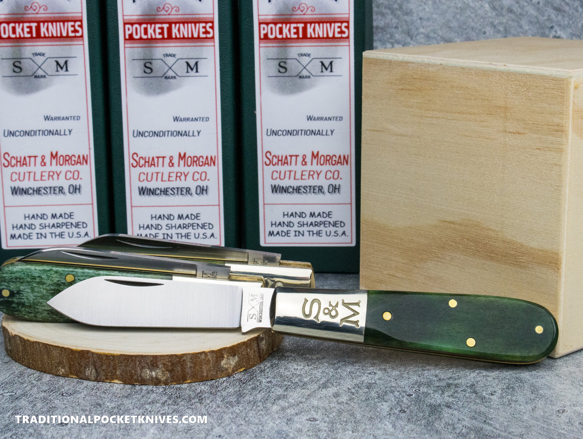 Cooper Cutlery Schatt&amp;Morgan Cutlery #69 Barlow Smooth Green Camel Bone (SGCB)