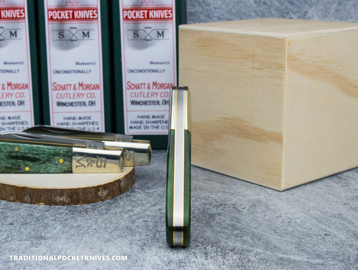 Cooper Cutlery Schatt&amp;Morgan Cutlery #69 Barlow Smooth Green Camel Bone (SGCB)