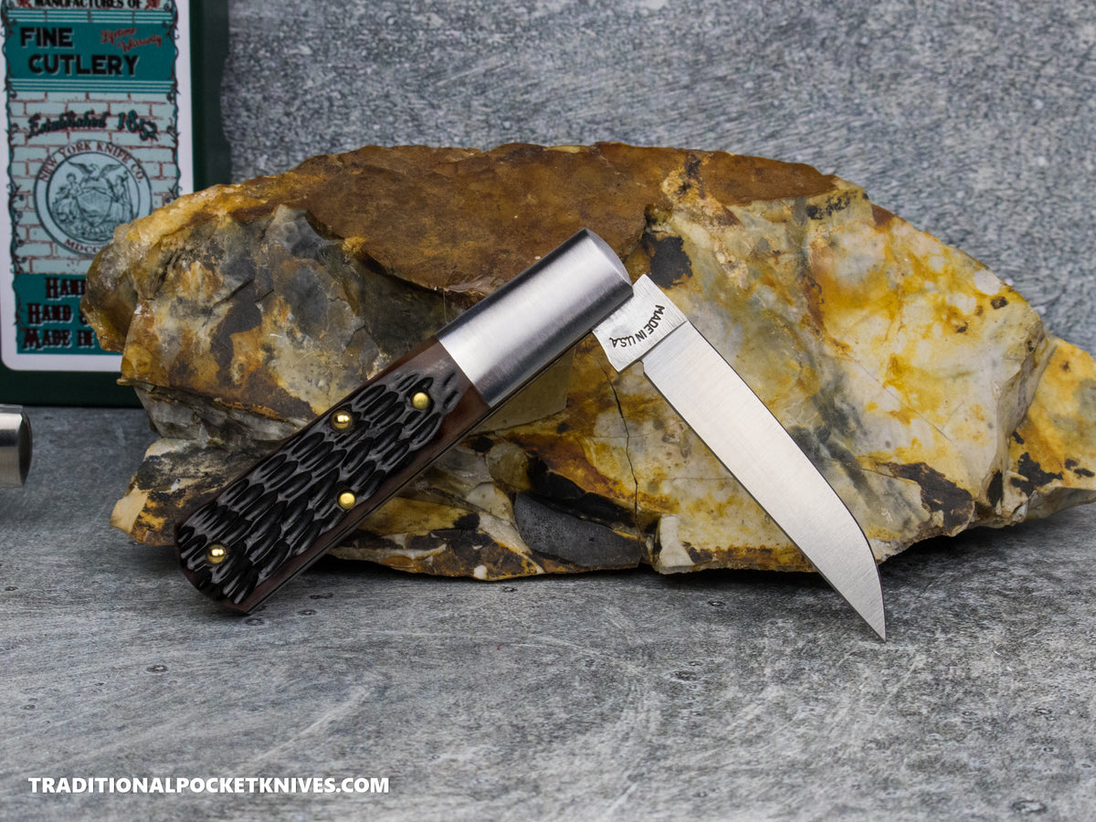 Cooper Cutlery New York Knife Co. Barlow Brown Jigged Bone (M 1506W BJB)
