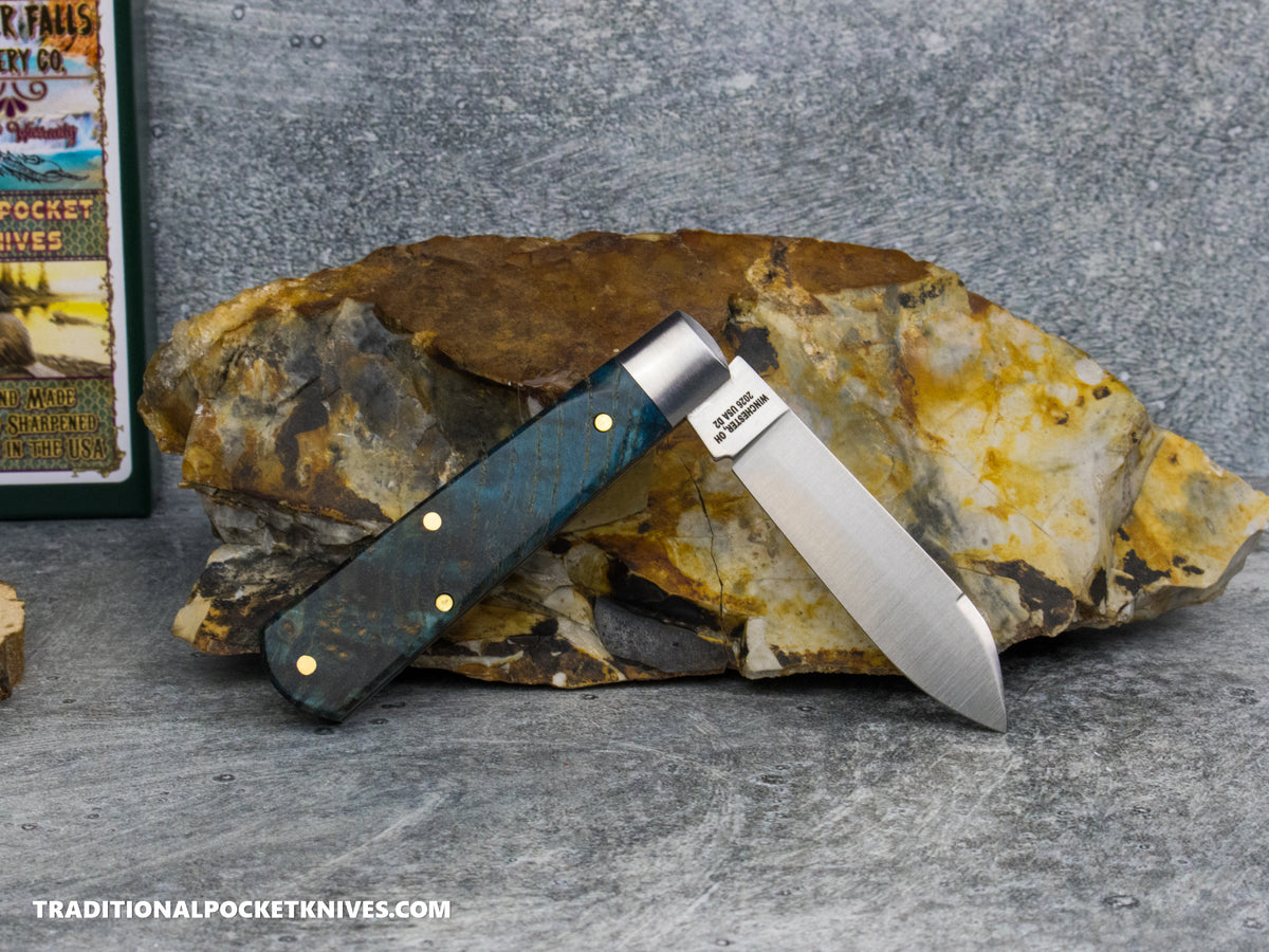 Cooper Cutlery Beaver Falls Cutlery Co. Blue Box Elder Moon Shield Jack (BBE MS)