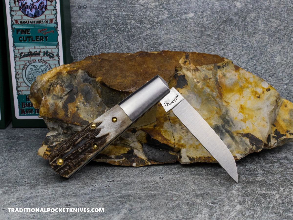 Cooper Cutlery New York Knife Co. Barlow Stag #1 (M 1506W S)