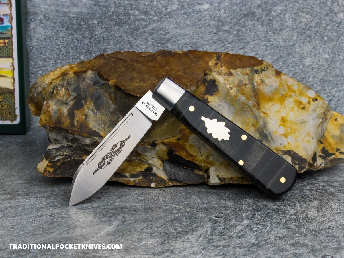 Cooper Cutlery Beaver Falls Cutlery Co. Black Tiger Oak Reverse Oak Jack (BTO RO FS)