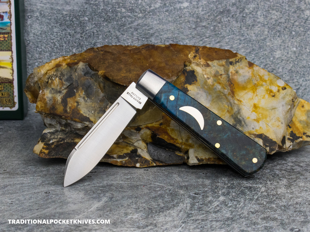 Cooper Cutlery Beaver Falls Cutlery Co. Blue Box Elder Moon Shield Jack (BBE MS)