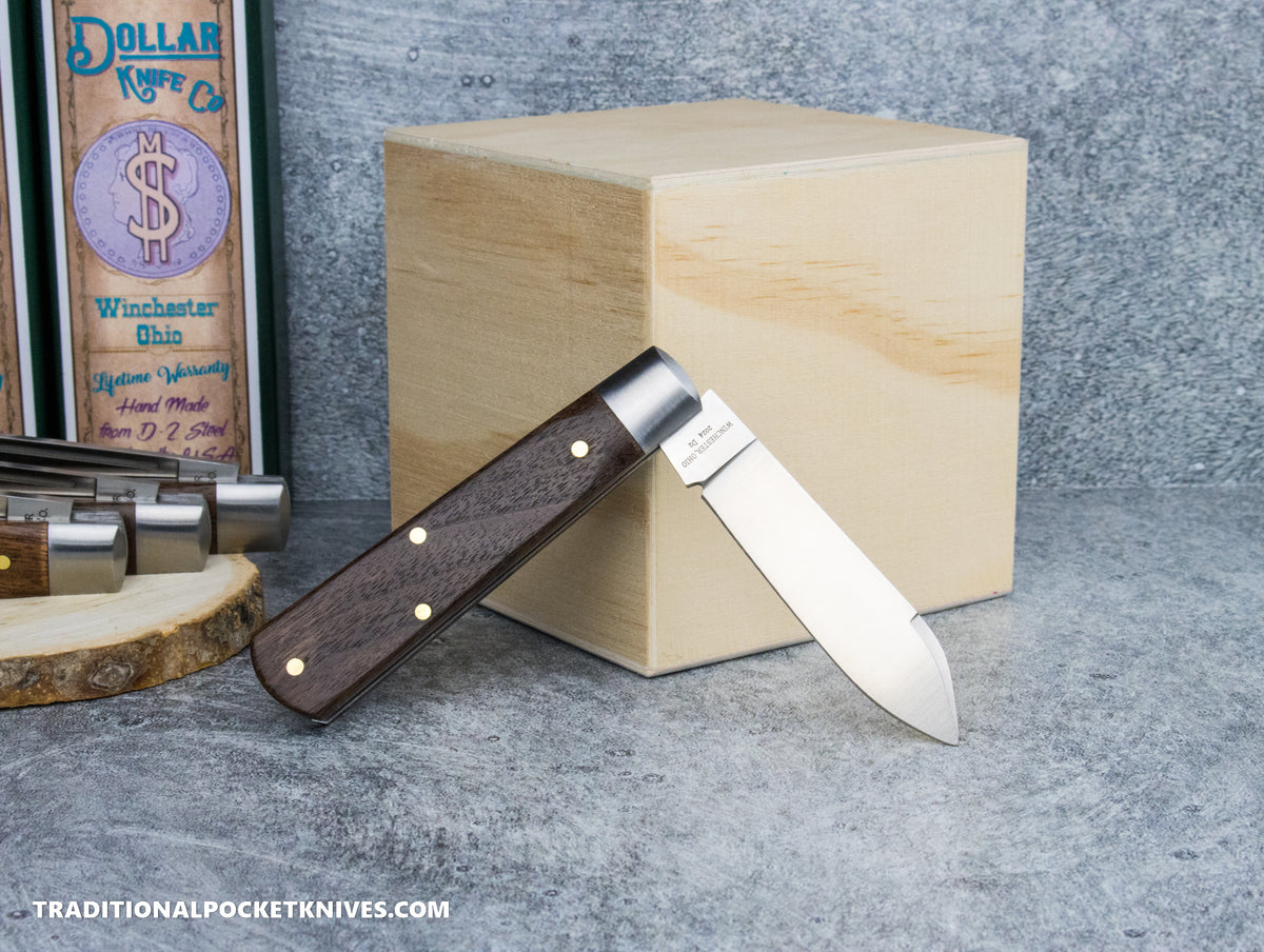 Cooper Cutlery Dollar Knife Co. Franciscan Wood White Shield Jack (FW WS)
