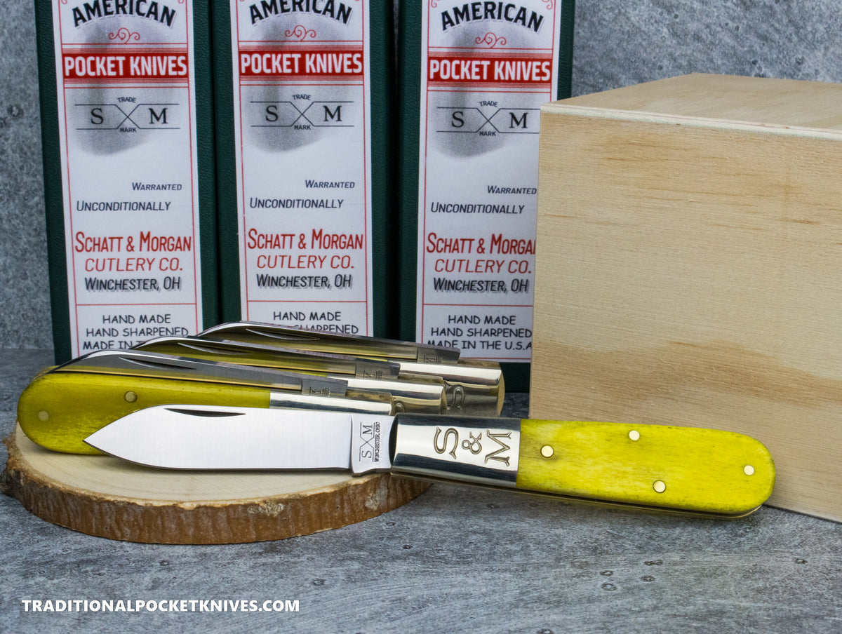 Cooper Cutlery Schatt&amp;Morgan Cutlery #69 Barlow Yellow Smooth Camel Bone (YSCB)