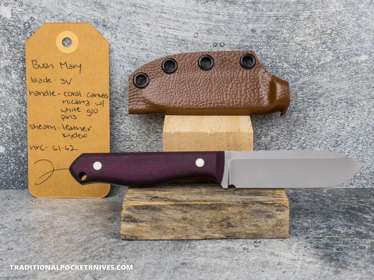 JakebCreates Exclusive Bush Mary Coral Canvas Micarta