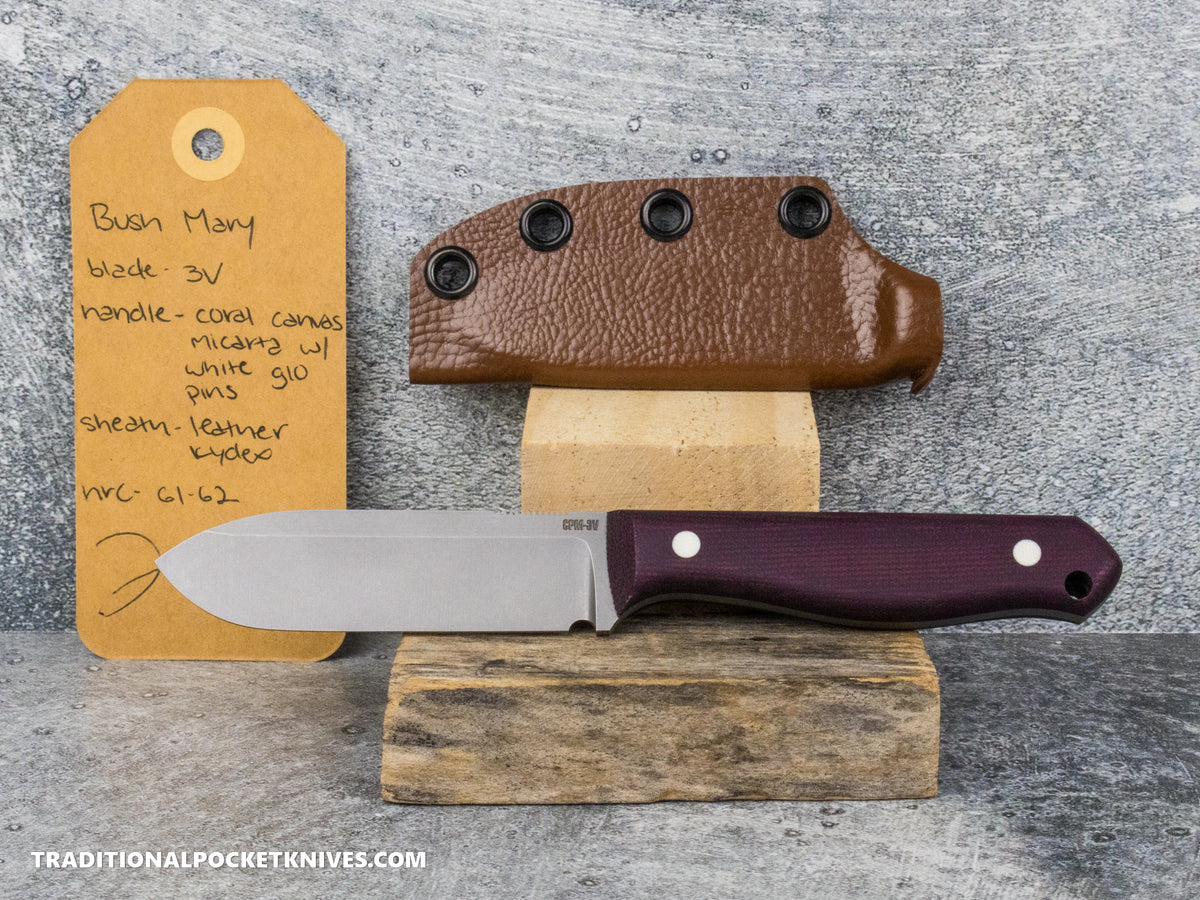 JakebCreates Exclusive Bush Mary Coral Canvas Micarta