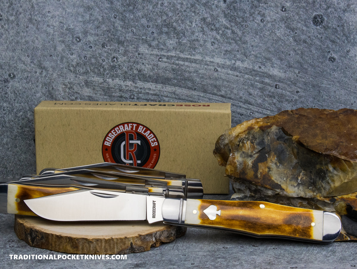 RoseCraft Blades Cumberland River Coke Bottle Toasted White Bone (RCT026-TWB)