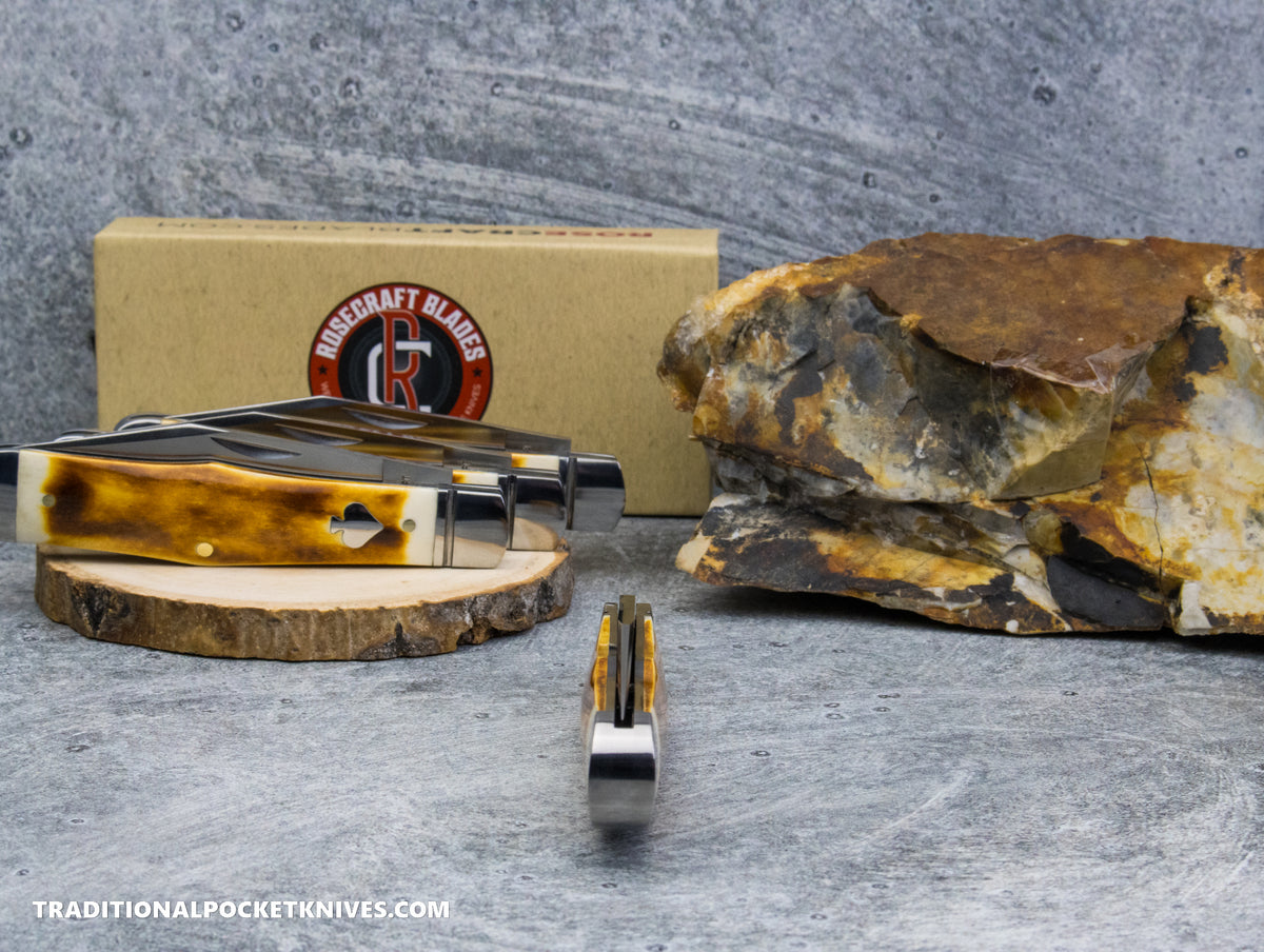 RoseCraft Blades Cumberland River Coke Bottle Toasted White Bone (RCT026-TWB)