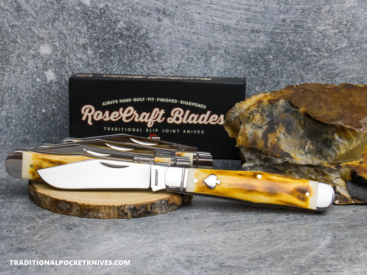 RoseCraft Blades Cumberland River Coke Bottle Toasted White Bone (RCT026-TWB)